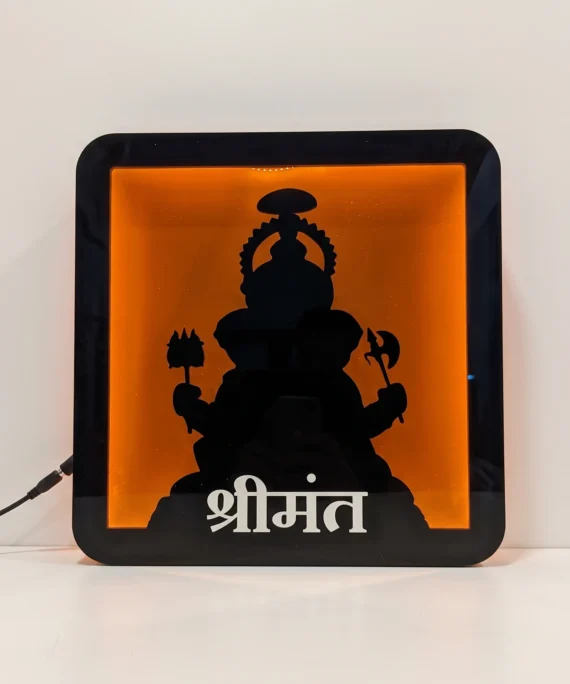 Shrimant Dagdusheth Acrylic LED Decor