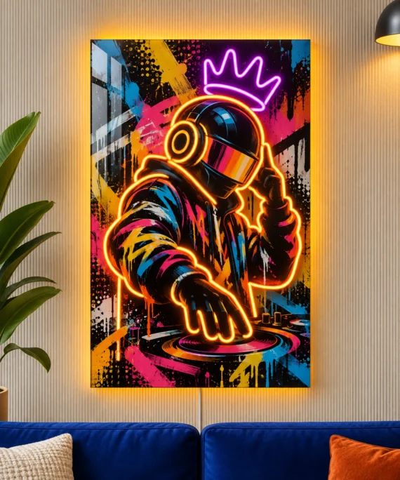 Neon with Vinyl Print