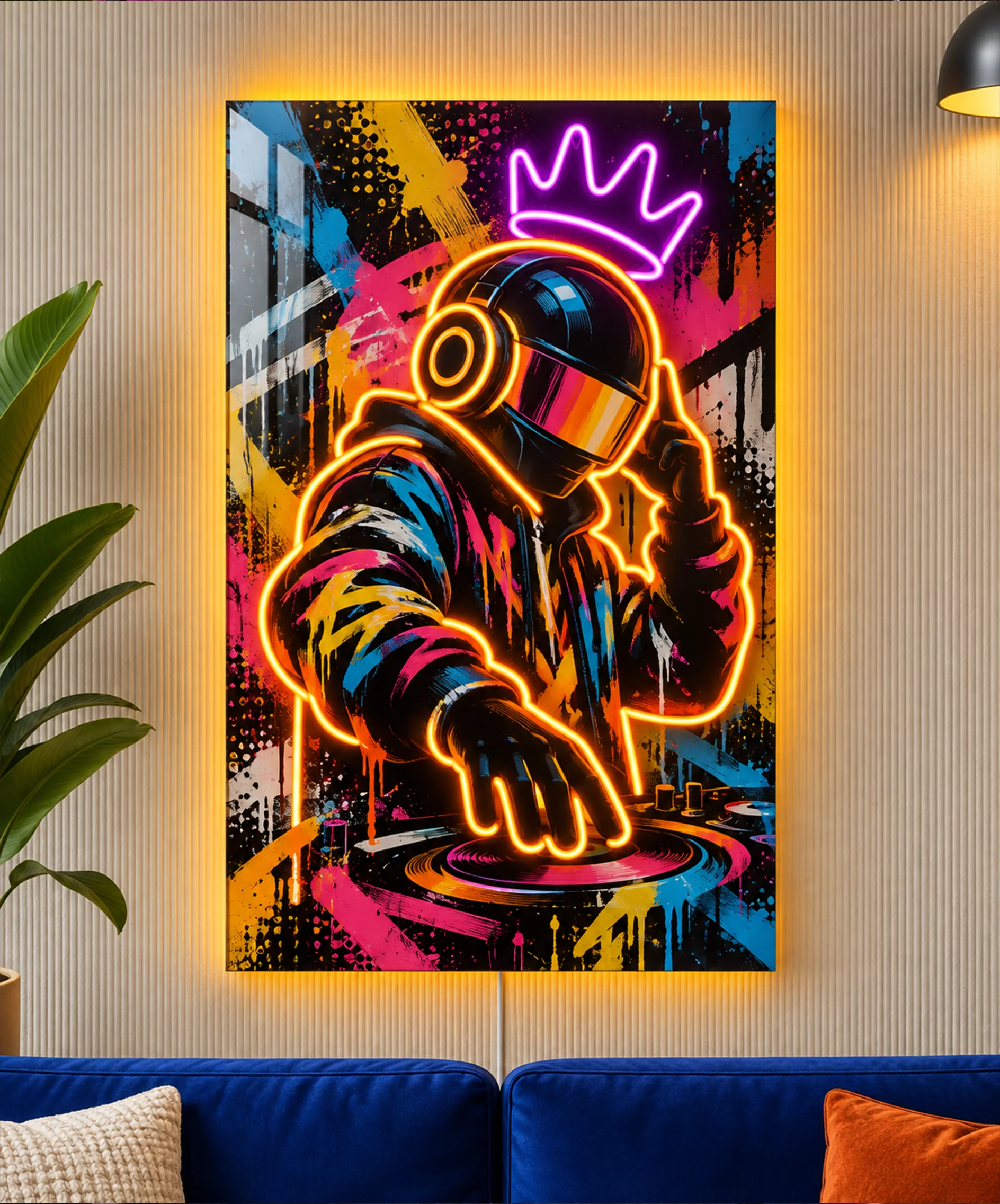 Neon with Vinyl Print