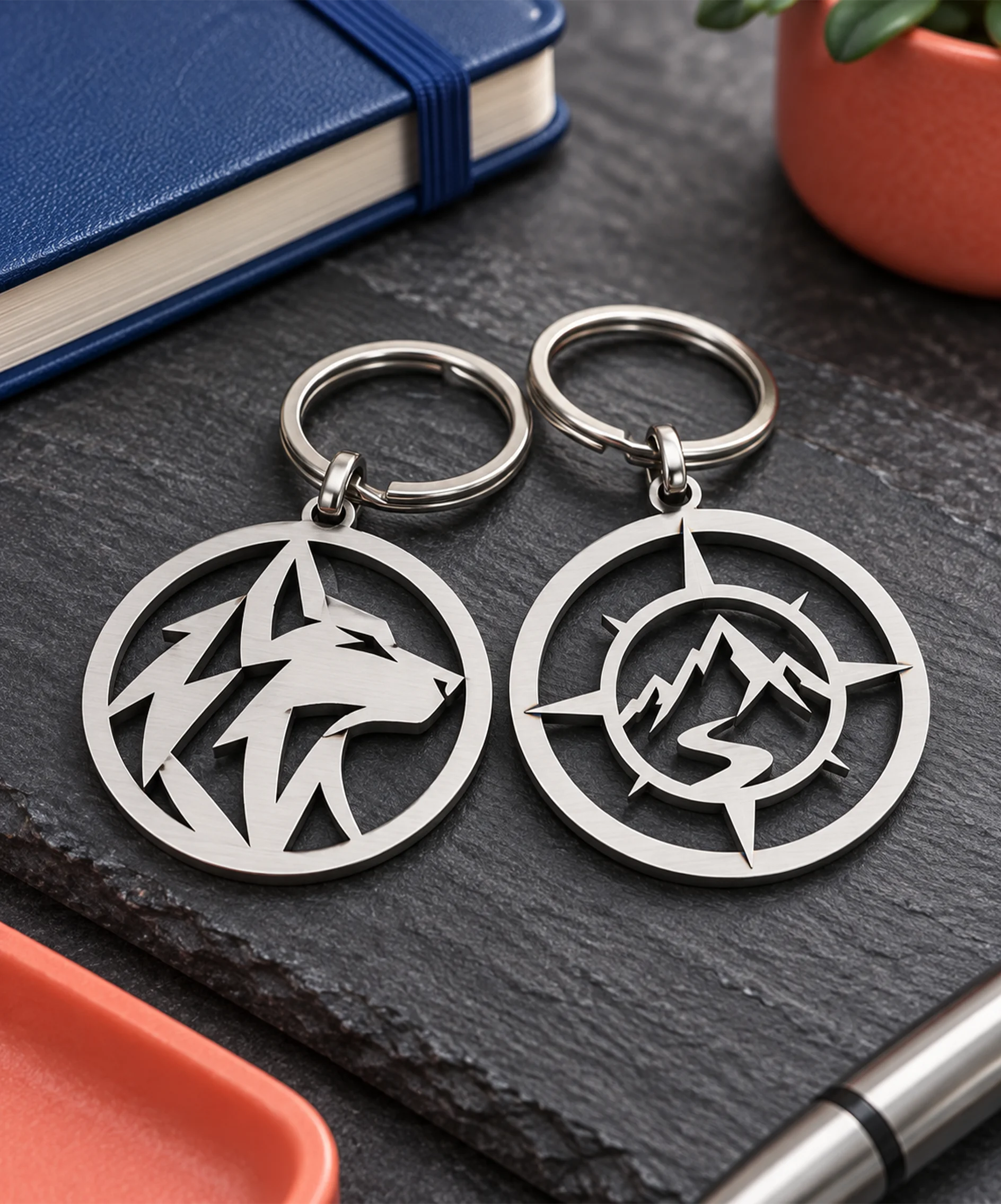 SS Laser-Cut Keychain